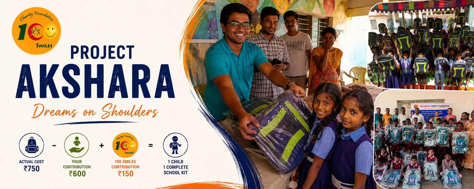 100 Smiles School Bag Kit Distribution